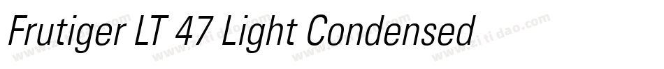 Frutiger LT 47 Light Condensed字体转换